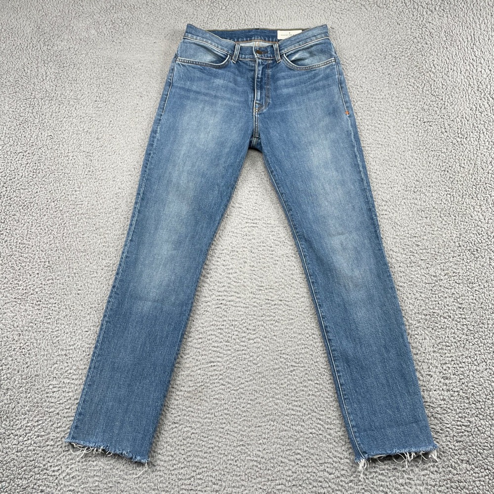 Imogene and Willie Jeans Womens 27 Blue Imogene Slim Raw Hem Stretch Denim Pants
